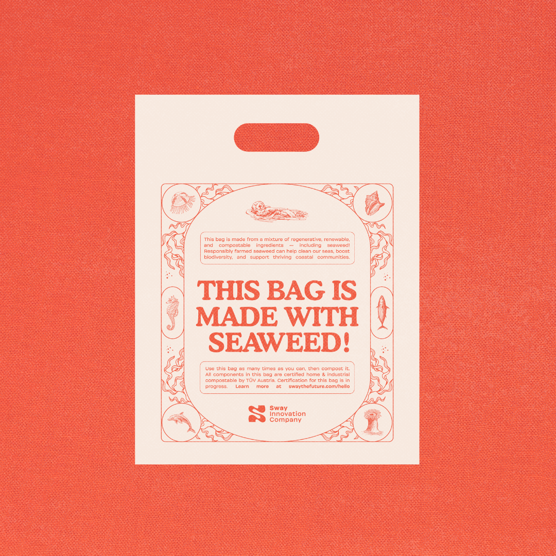Compostable Handle Bag (Kelp Forest)