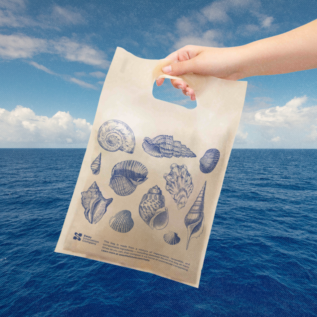 Compostable Handle Bag (Seashells)